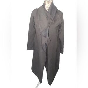 UGG Janni Fleece Wrap Gray Blanket Cardigan Cozy Outerwear Jacket Women’s M